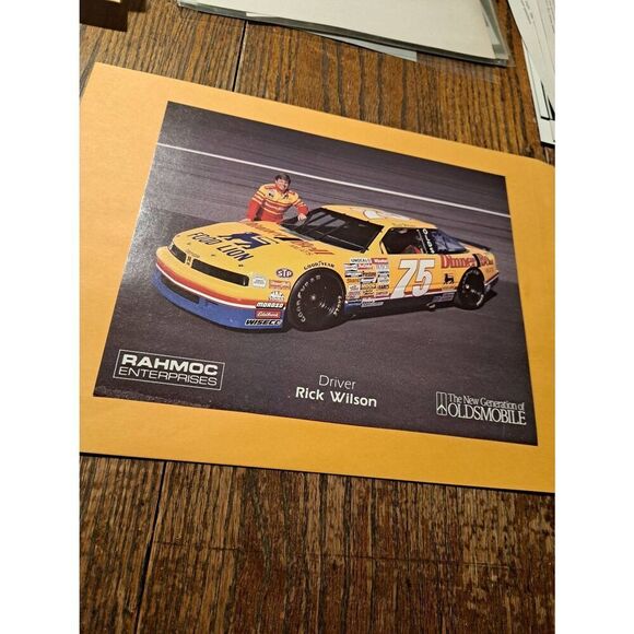 Vintage Rick Wilson #75 Dinner Bell Food Lion NASCAR Promo 8x10 Photo - Picture 1 of 2